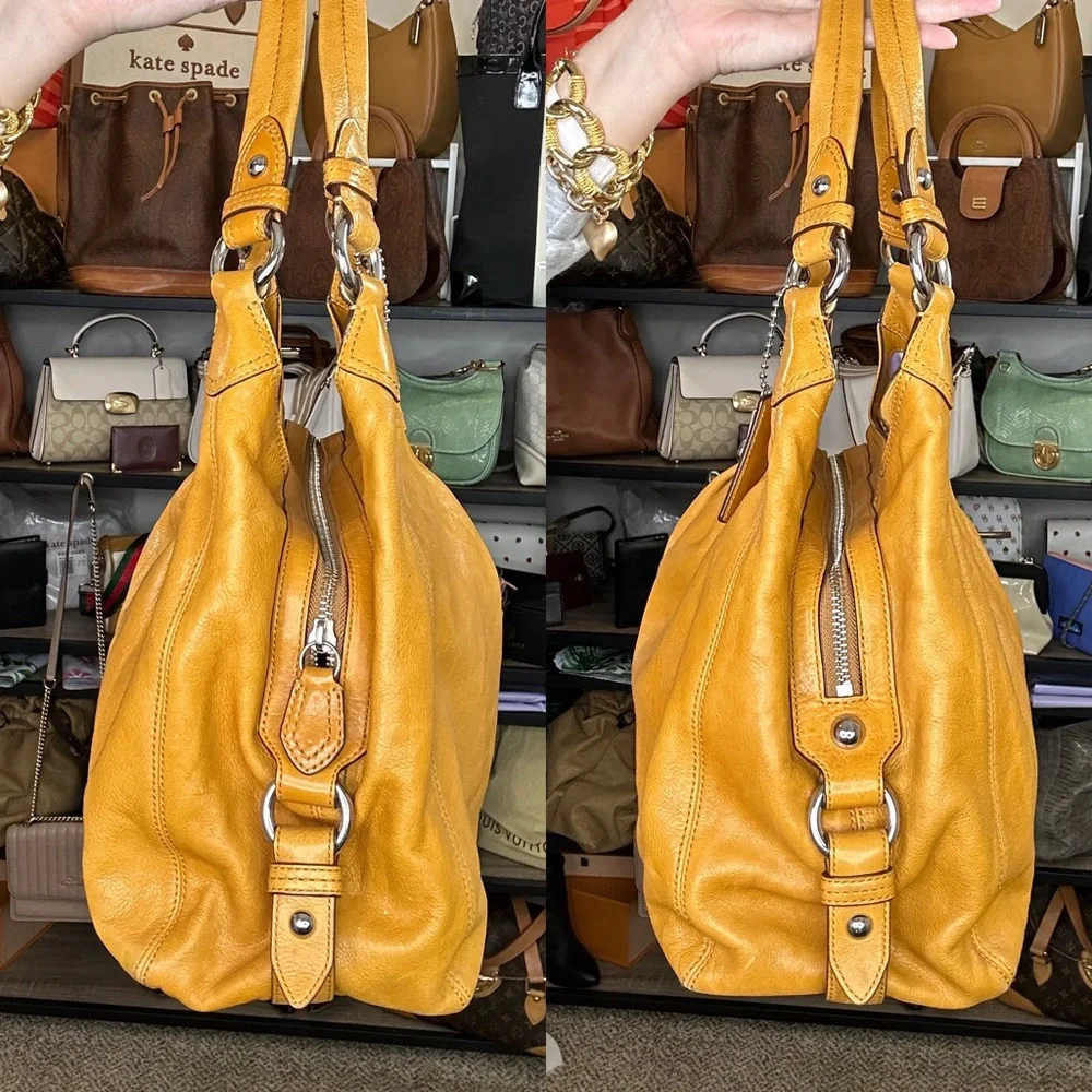 Coach Maggie Large Leather Hobo 2008 – Saffron (Style 13897) Orig Tag & Dustbag - Picture 12 of 12